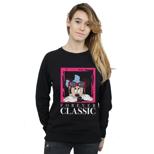 Disney Dam/Kvinnor Minnie Mouse Forever Classic Sweatshirt M Black M