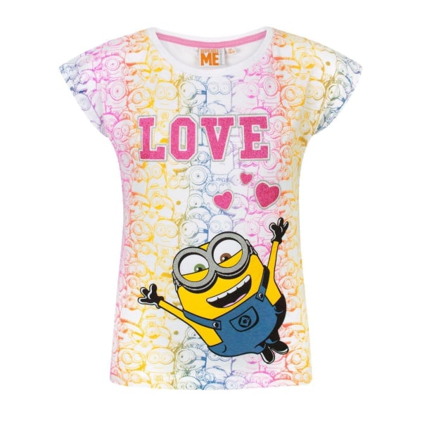 Despicable Me Barn/barn älskar kortärmad T-shirt 6 år Pink 6 Years