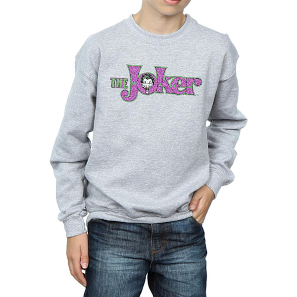 DC Comics Pojkar The Joker Crackle Logo Sweatshirt 5-6 År Spor Sports Grey 5-6 Years