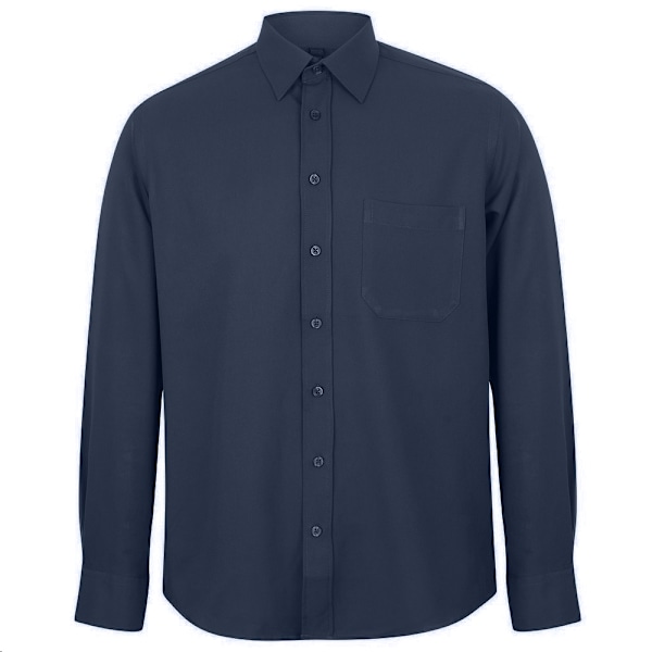 Henbury herr Moisture Wicking långärmad skjorta M marinblå Navy M