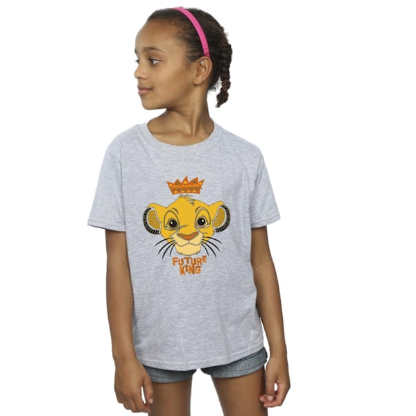 Disney Girls The Lion King Future King Bomull T-shirt 5-6 år Sports Grey 5-6 Years