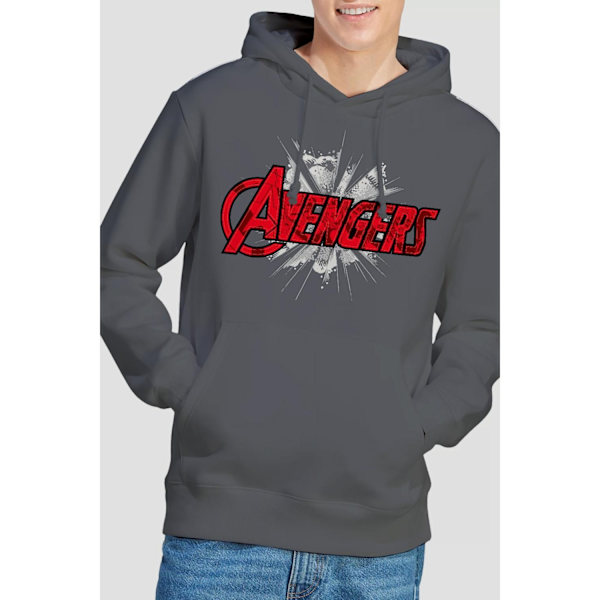 Marvel Herr Avengers Bash Logohuvtröja XL Kolgrå Charcoal XL