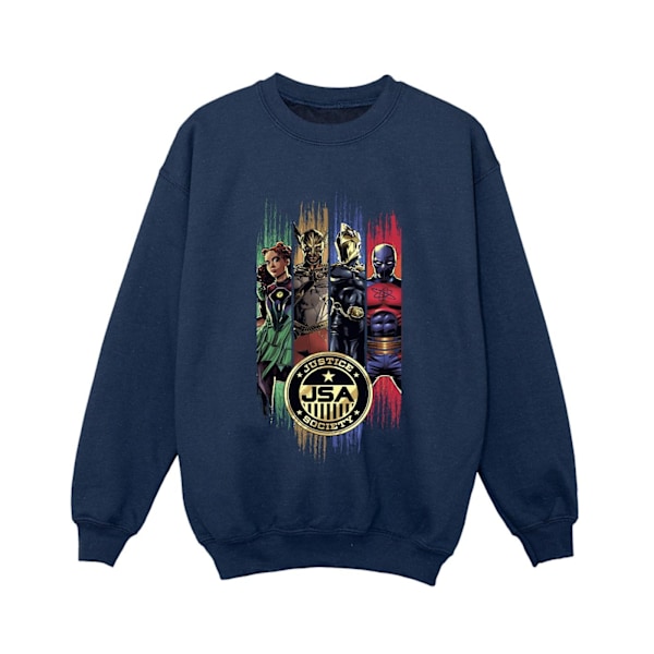 DC Comics Boys Black Adam JSA Gold Badge Sweatshirt 5-6 år N Navy Blue 5-6 Years