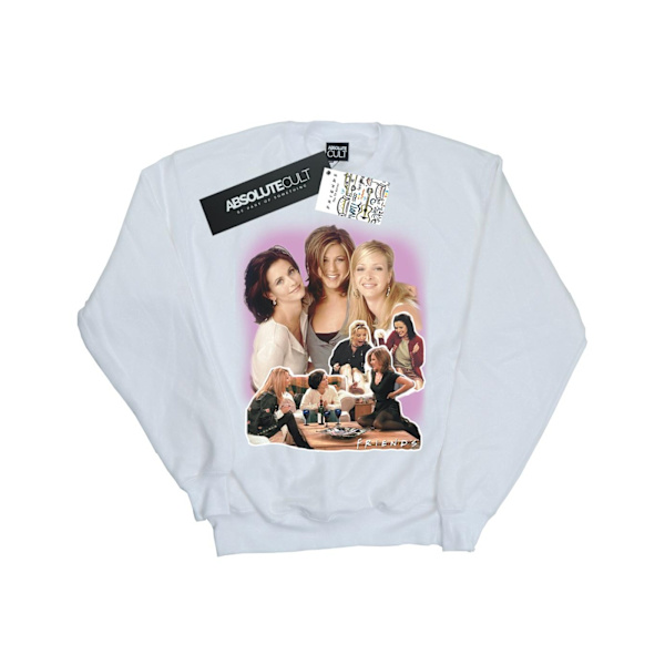 Friends Dam/Damer Tjejer Collage Sweatshirt XXL Vit White XXL