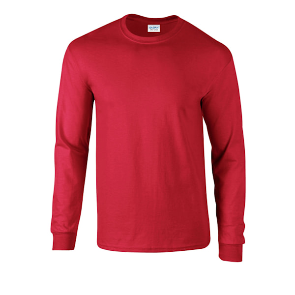 Gildan Unisex Adult Ultra Plain Cotton Long-Sleeved T-Shirt XL Red XL