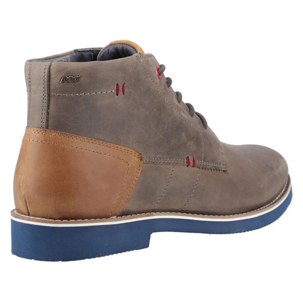 POD Herr Aries Oljat Läder Chukka Boots 11 UK Grå Grey 11 UK