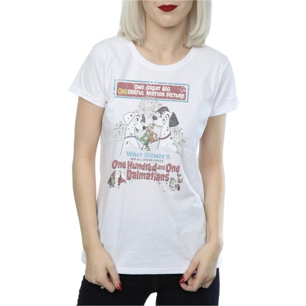 Disney Dam/Dam 101 Dalmatiner Retro Poster bomull T-shirt White XS