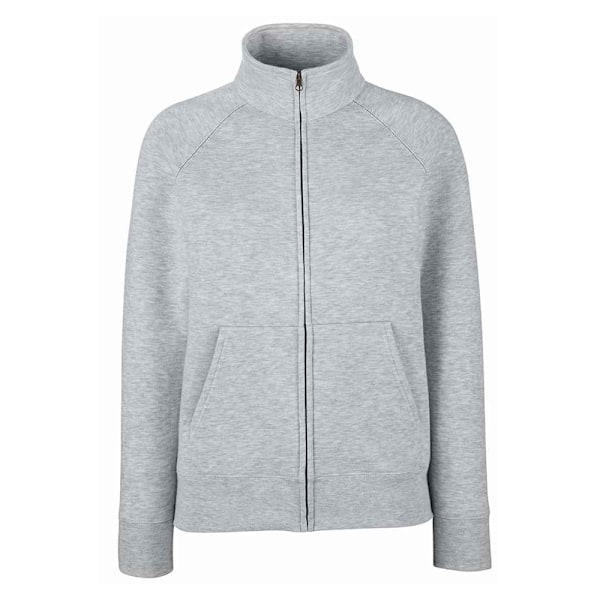 Fruit of the Loom Dam/Dam Lady Fit Sweatjacka 16 UK Heather Grey Heather Grey 16 UK