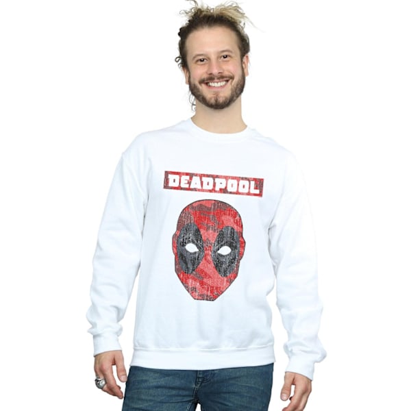 Marvel Deadpool Camo Head Sweatshirt 3XL Vit White 3XL