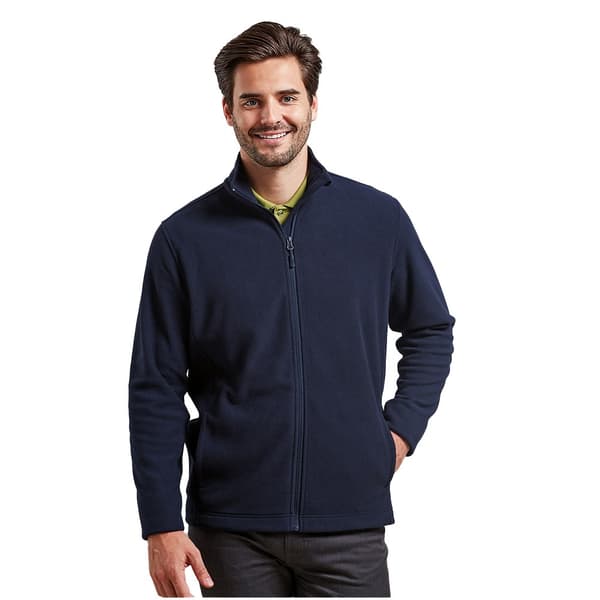 Premier Herr Recyclight Microfleece Jacka med Full Dragkedja 5XL Marinblå Navy 5XL