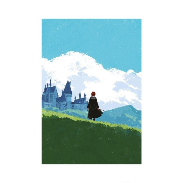 Harry Potter Ron Weasley Print 80cm x 60cm Blå/Grön/Svart Blue/Green/Black 80cm x 60cm