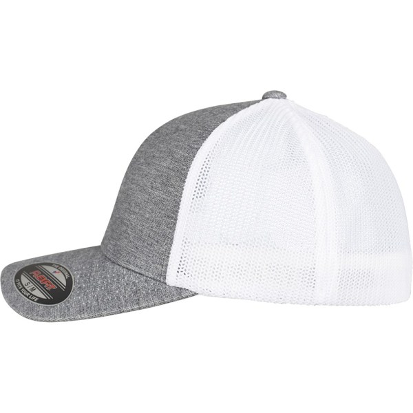 Flexfit By Yupoong Retro Trucker Melange Cap S/M Heather Grey/W Heather Grey/White S/M