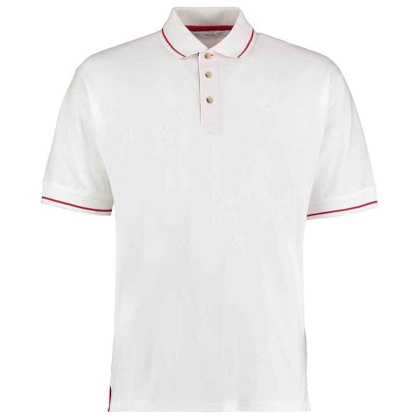 Kustom Kit Herr Polotröja XS Vit/Röd White/Red XS