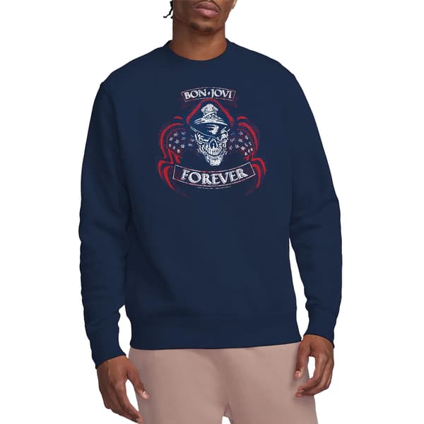 Bon Jovi Unisex Vuxen Forever Skull Sweatshirt L Marinblå Navy L