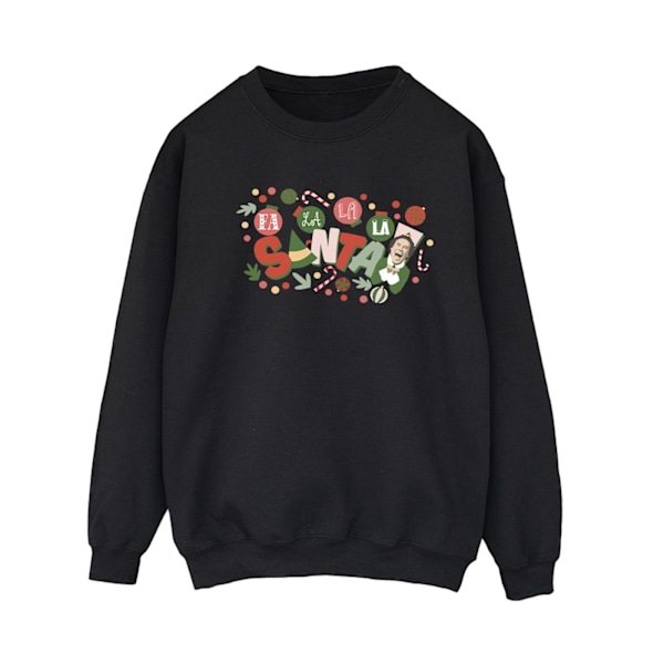 Elf Dam/Damer Santa Fa La La Sweatshirt XXL Svart Black XXL