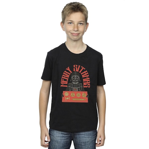 Star Wars Boys Episode IV: A New Hope Merry Sithmas T-shirt 12- Black 12-13 Years