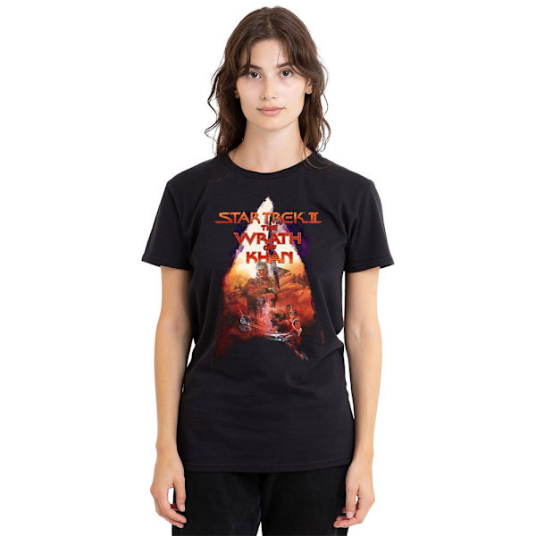 Star Trek Unisex Vuxen The Wrath of Khan Poster T-Shirt XL Svart Black XL