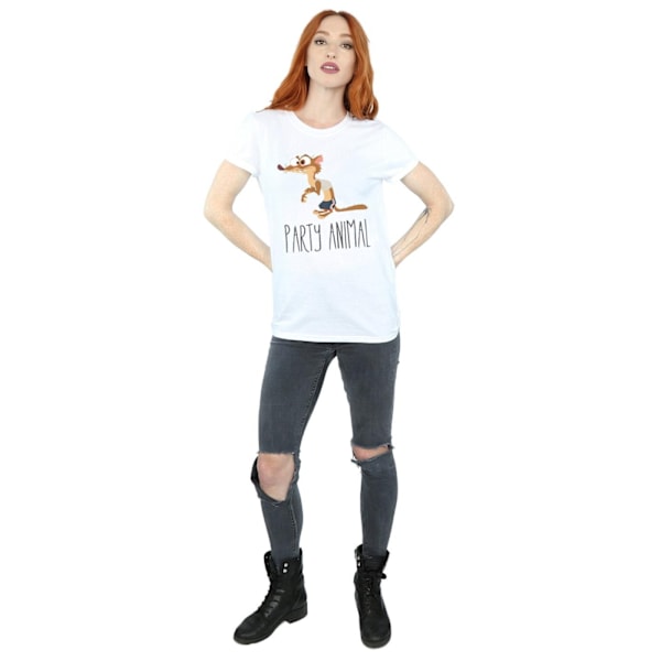 Disney Dam/Kvinnor Zootropolis Party Animal Bomull Boyfriend White L