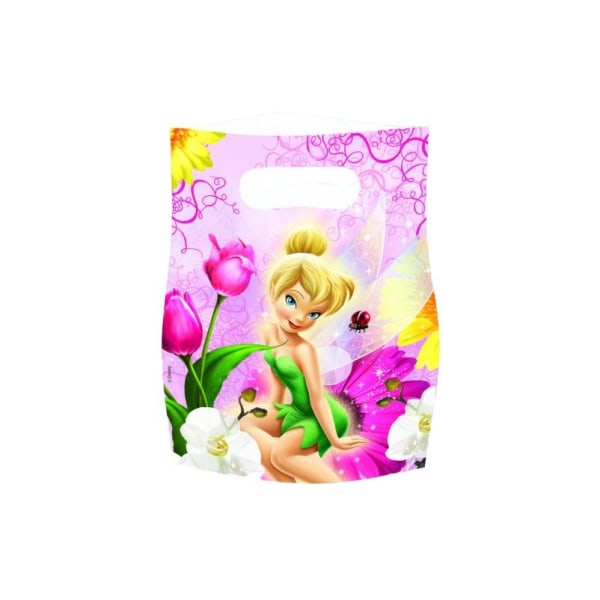 Tinkerbell Flowers Party Bags (6-pack) One Size Rosa/Vit/G Pink/White/Green One Size