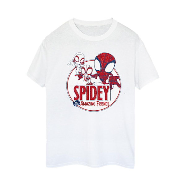 Marvel Dam/Damer Spidey Och Hans Fantastiska Vänner Cirkel Bomull White 3XL