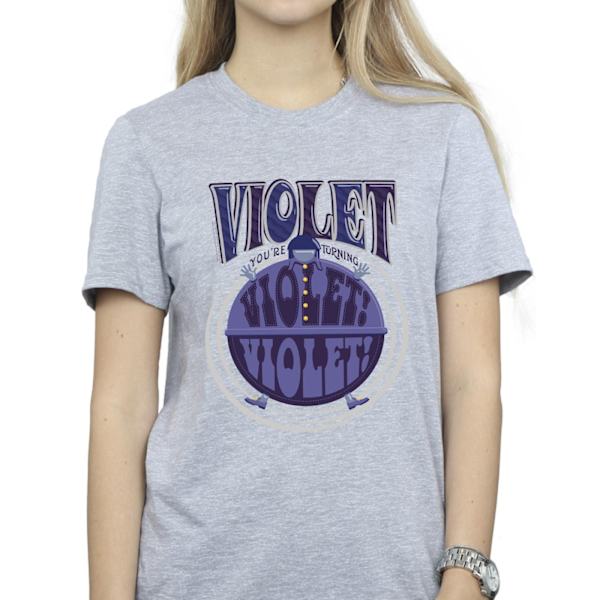 Willy Wonka Dam/Damer Violet Turning Violet Bomull Pojkvän Sports Grey M