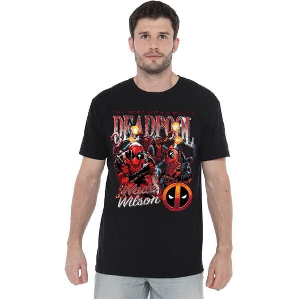 Deadpool Herr Karaktärsmontering T-Shirt M Svart Black M