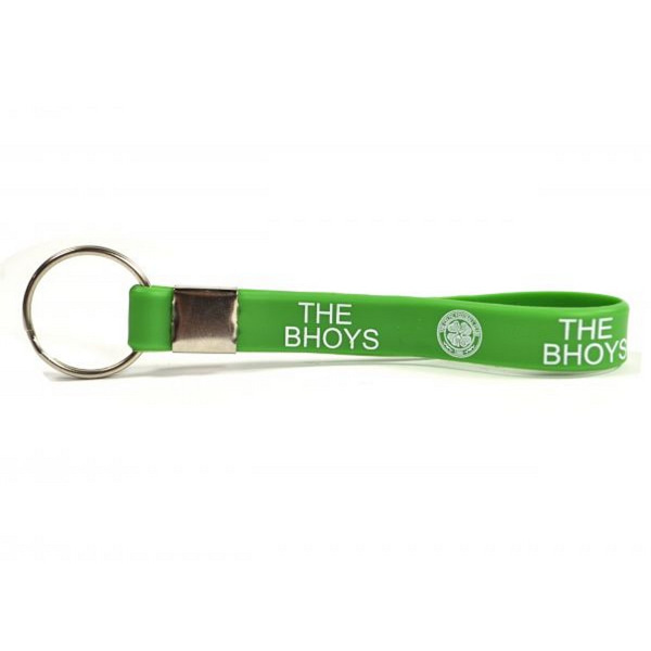 Celtic FC The Bhoys Crest Silikonnyckelring En Storlek Grön/Vit Green/White One Size