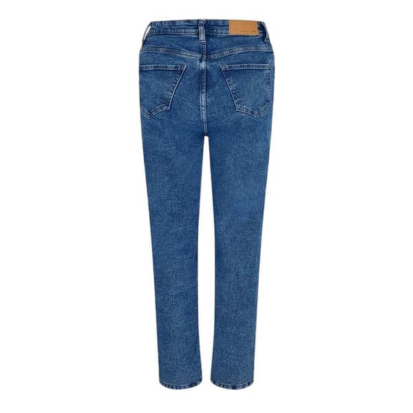 Noisy May Dam Hög Midja Mom Jeans 30S Denim Blå Denim Blue 30S