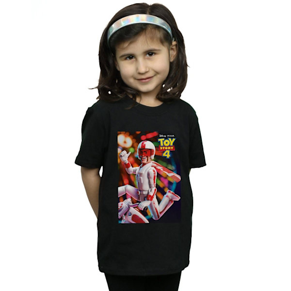 Disney Girls Toy Story 4 Duke Caboom Poster Bomull T-shirt 9-11 Black 9-11 Years