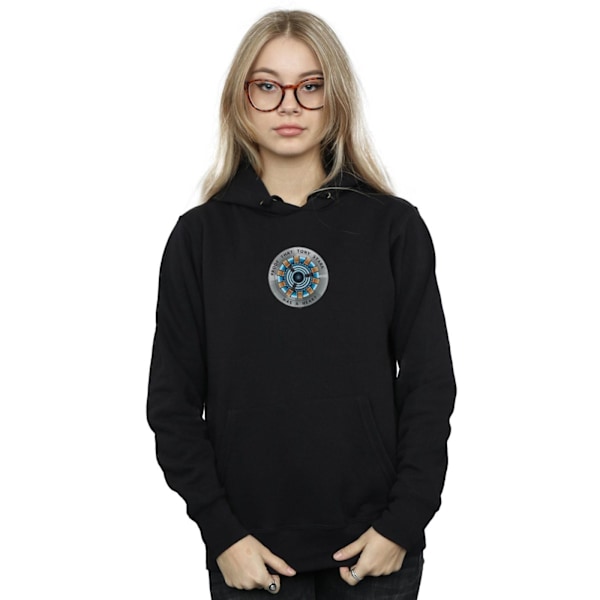 Marvel Womens/Ladies Avengers Endgame Tony Stark Heart Hoodie X Black XL