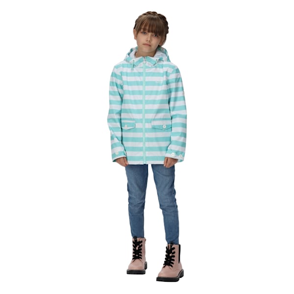 Regatta Barn/Barn Belladonna Stripe Vattentät Jacka 11-1 Aruba Blue 11-12 Years