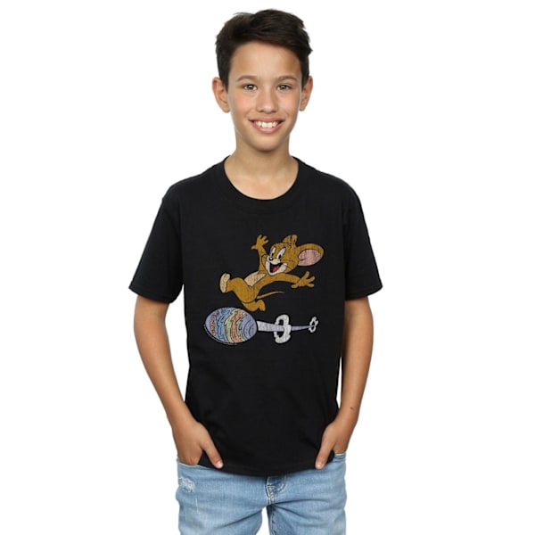 Tom And Jerry Boys Egg Run T-Shirt 5-6 år Svart Black 5-6 Years