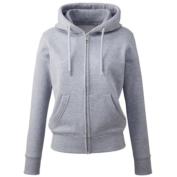 Anthem Womens/Ladies Organic Full Zip Hoodie L Grey Marl Grey Marl L