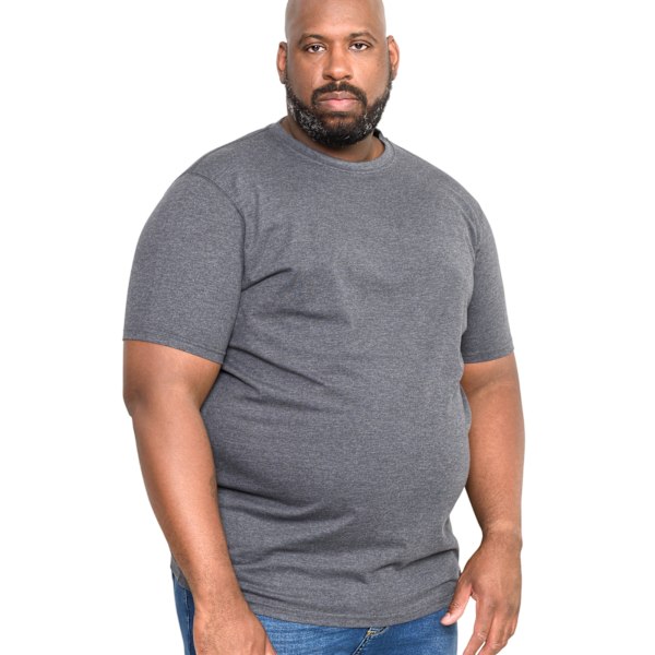 Duke Herr T-shirt D555 Flyers 2 Kingsize 7XL Kolgrå Melange Charcoal Melange 7XL
