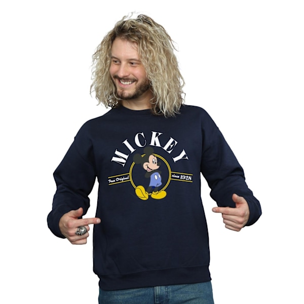 Disney Herr Mickey Mouse True Original Sweatshirt S Marinblå Navy Blue S