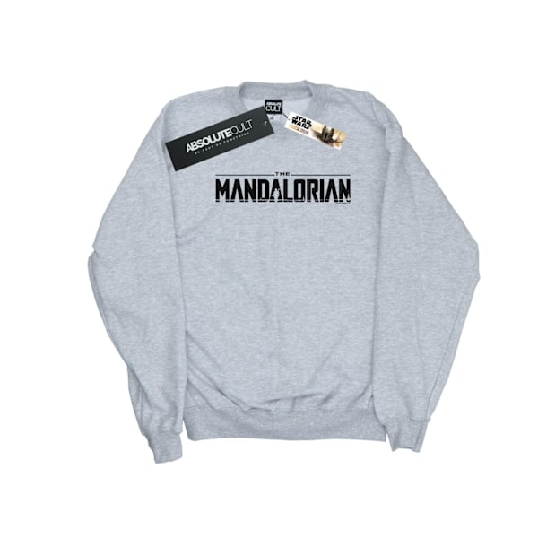 Star Wars Girls The Mandalorian Logo Sweatshirt 3-4 år Sport Sports Grey 3-4 Years