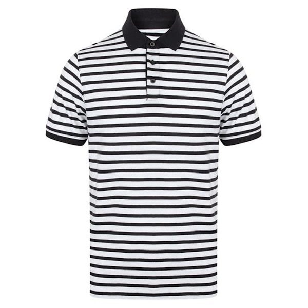 Front Row Unisex Vuxen Randig Jersey Polotröja M Vit/Marinblå White/Navy M