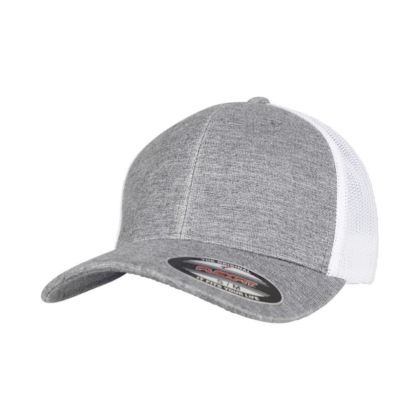 Flexfit By Yupoong Retro Trucker Melange Cap S/M Heather Grey/W Heather Grey/White S/M