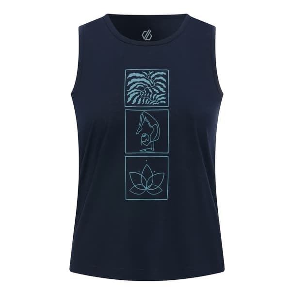 Dare 2B Dam Harmonic Mandala Lotus Bambu Linne Topp 10 Navy 10 UK