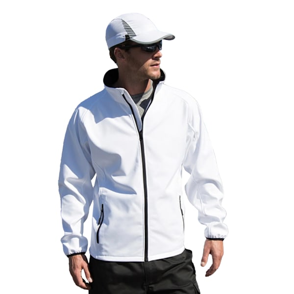 Result Core Mens Printable Soft Shell Jacket 4XL Vit/Svart White/Black 4XL