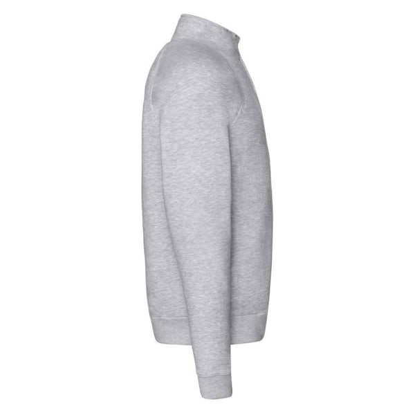 Fruit Of The Loom Premium Zip Neck Heather Sweatshirt 4XL för män Heather Grey 4XL