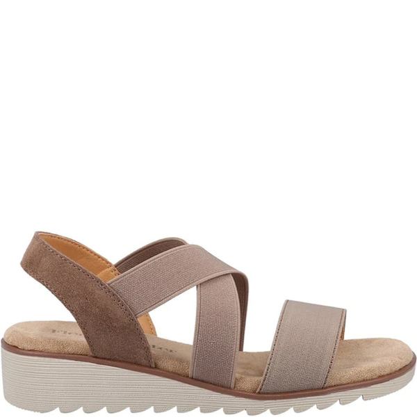 Fleet & Foster Dam/Dam sia Lädersandaler 4 UK Brun Brown 4 UK