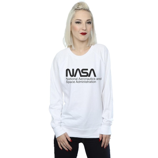 NASA Dam/Kvinnor Logo Enfärgad Sweatshirt L Vit White L