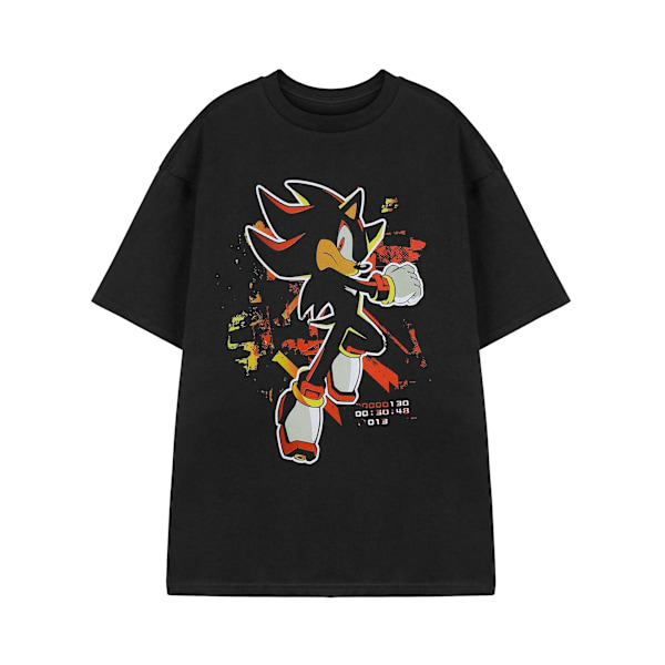 Sonic The Hedgehog Unisex Vuxen Shadow Paint Kortärmad T-shirt Black XXL