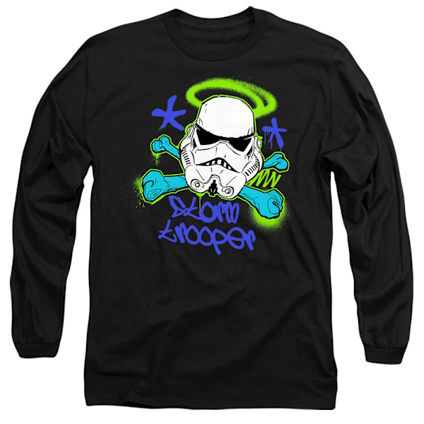 Star Wars Unisex Vuxen Stormtrooper Schablon T-Shirt L Svart Black L