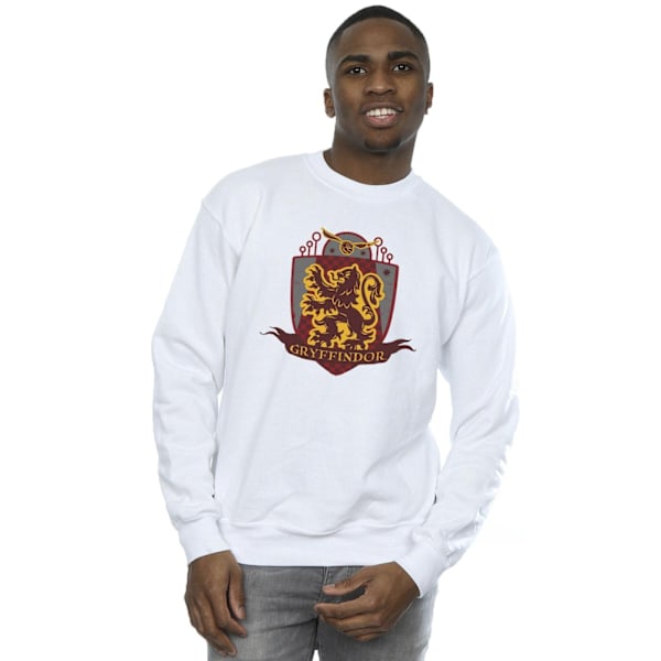 Harry Potter Herr Gryffindor Bröstmärke Sweatshirt M Vit White M