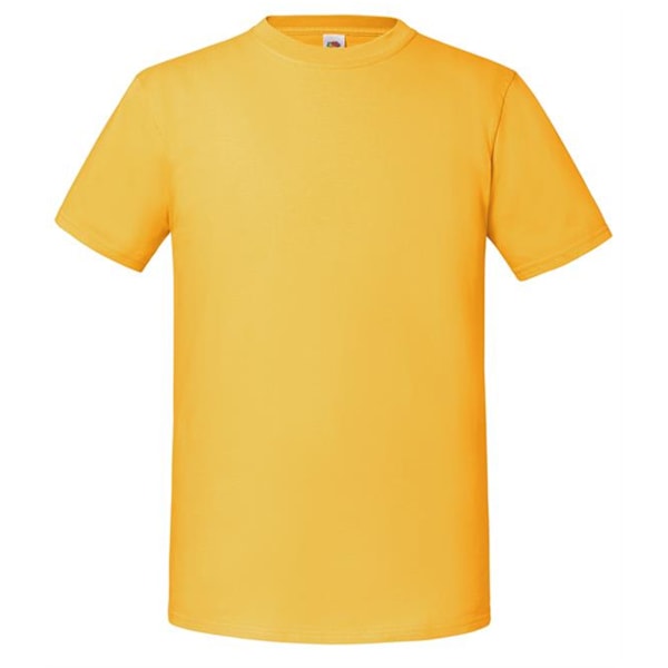 Fruit Of The Loom Mens Iconic 195 Ringspun Premium T-shirt L UK Sunflower L UK