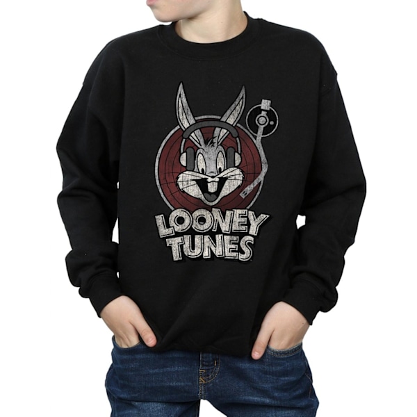Looney Tunes Pojkar Bugs Bunny Cirkellogotyp Sweatshirt 7-8 År B Black 7-8 Years