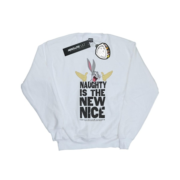 Looney Tunes Girls Naughty Is The New Nice Sweatshirt 7-8 År White 7-8 Years