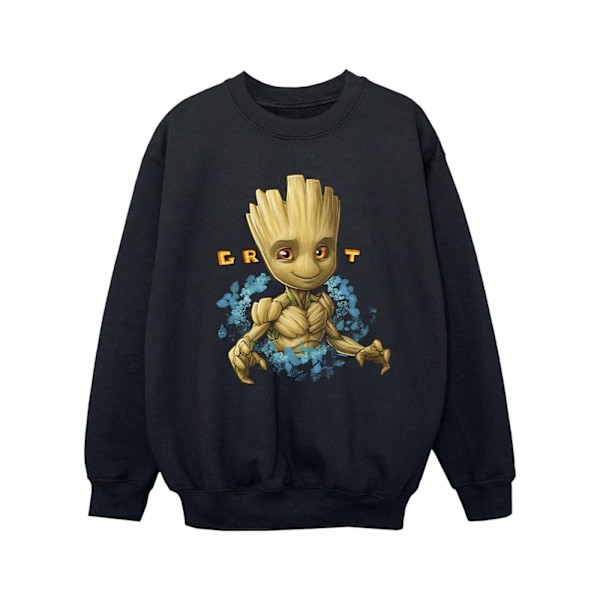 Guardians Of The Galaxy Flickor Groot Blommor Sweatshirt 5-6 År Black 5-6 Years
